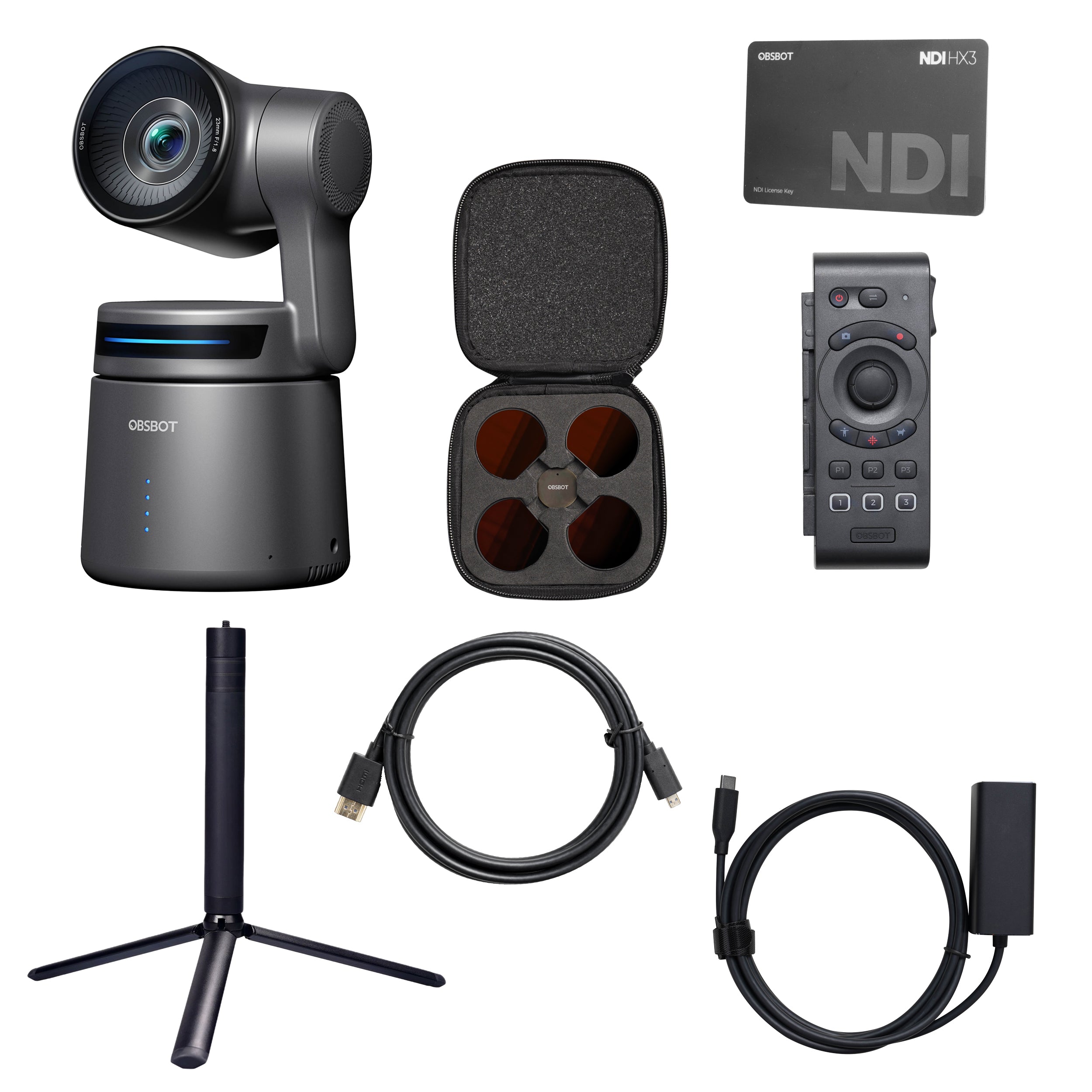 OBSBOT Tail Air Power Up Combo - 4K AI Webcam with Auto Tracking for Live Streaming, Video Conferencing & Content Creation | Perfect for Zoom, YouTube & Twitch