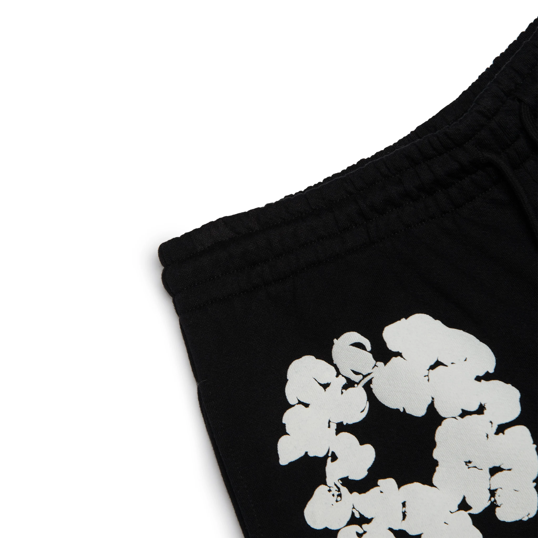 Denim Tears Cotton Wreath Black Sweatpants for Men - Comfortable Casual Joggers with Adjustable Drawstring | Perfect for Lounge Wear, Gym, and Street Style Outfits