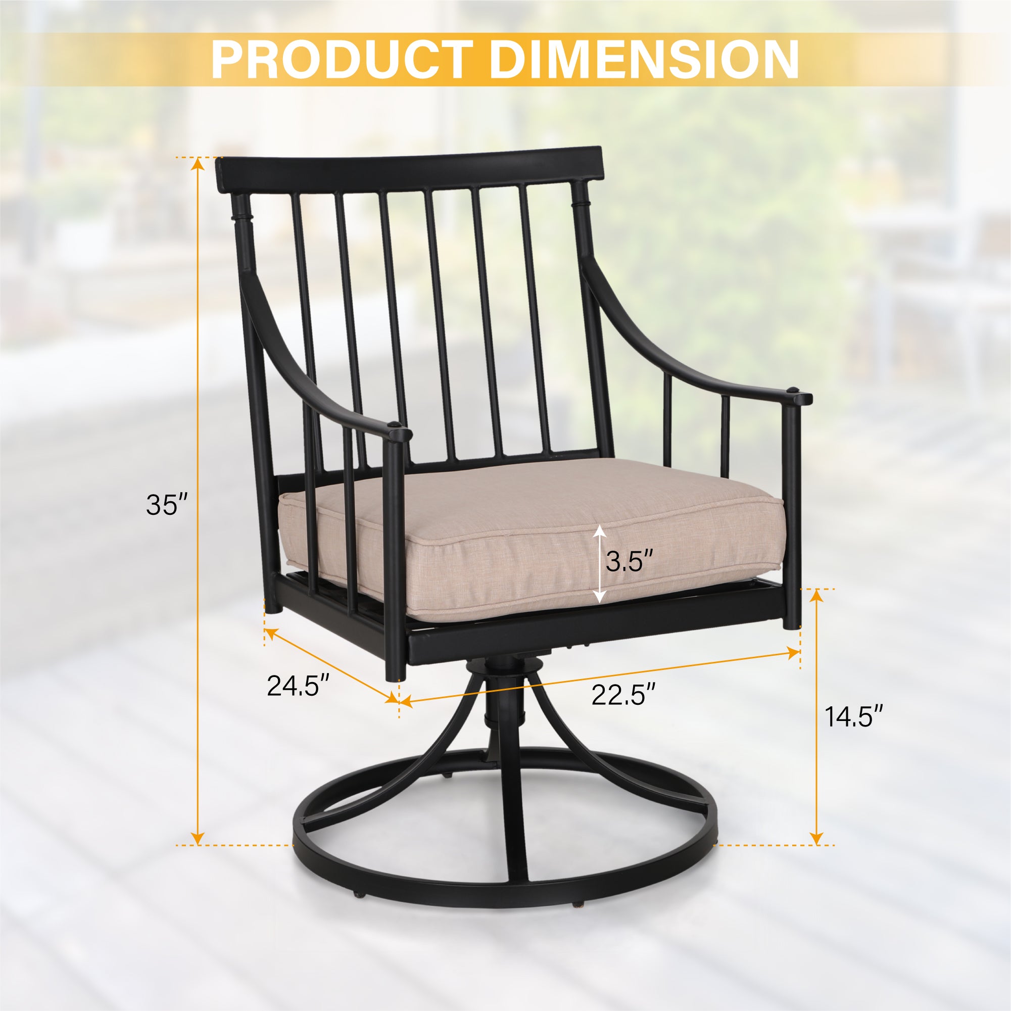 Sophia & William 7/9 Piece Patio Dining Set with Embossed Expandable Table & Steel Chairs - Outdoor Furniture for Garden, Backyard, Poolside & Terrace Dining