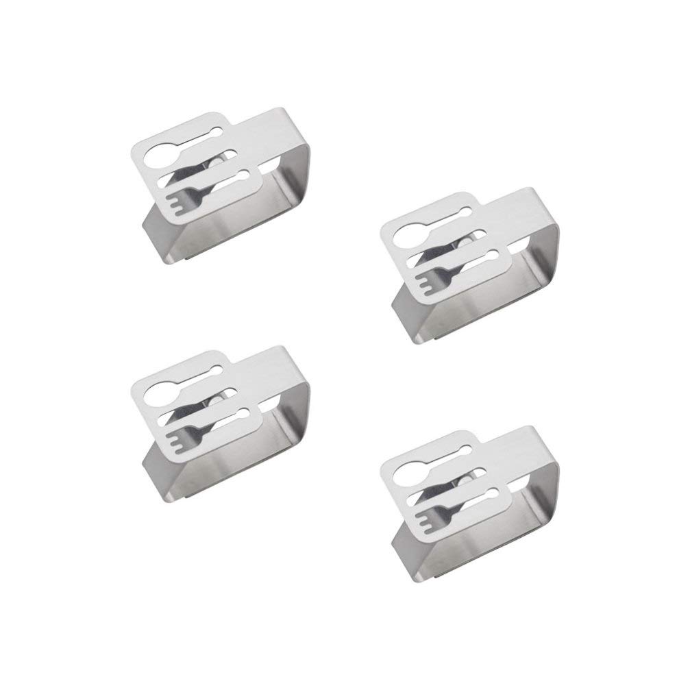 FOMIYES 4-Pack Table Skirt Clips - Heavy Duty Tablecloth Holders, Tablecloth Clamps for Securing Linens - Perfect for Weddings, Parties, and Banquets