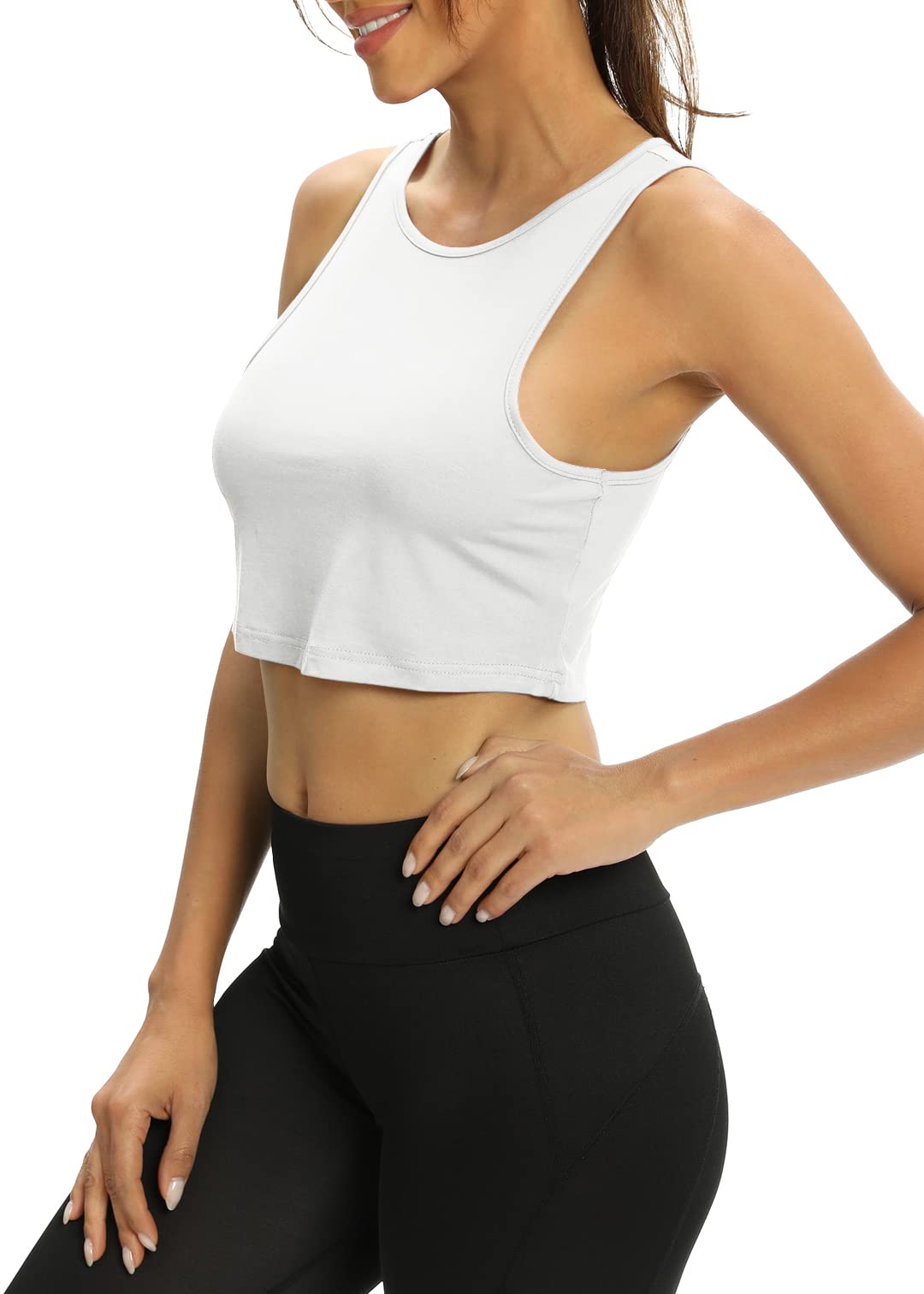 Women's Mippo Crop Top - Cute Sleeveless Yoga Tank Top for Athletic Gym Wear | Perfect for Workouts, Yoga & Summer Fashion