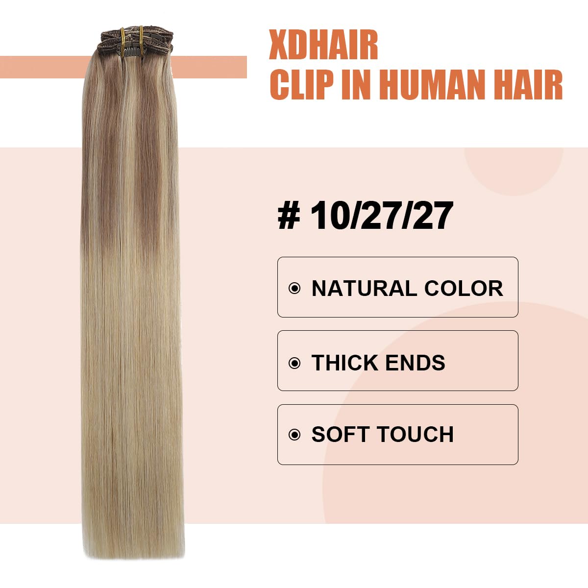 Premium 100% Human Hair Clip-In Extensions - Silky Straight Hair Extensions for Length & Volume | Perfect for Parties, Weddings & Everyday Styling