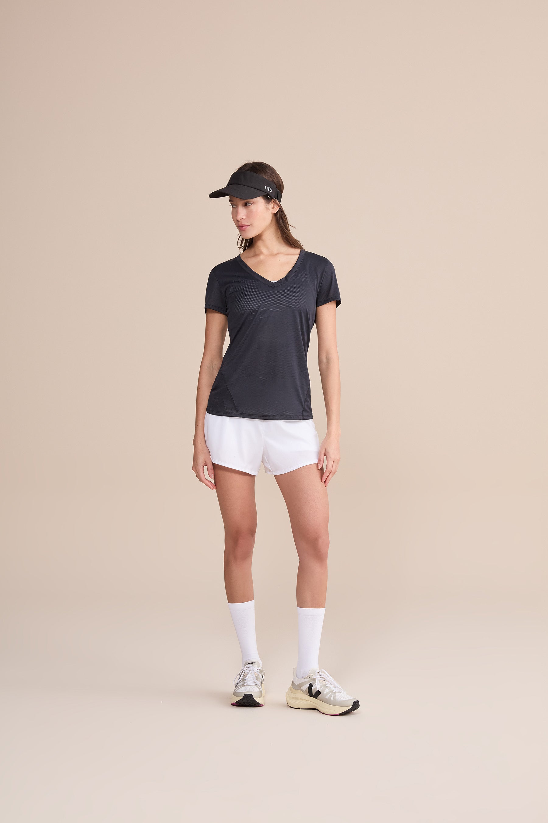 Action Side V Neck T-Shirt for Women - Comfortable Casual Tee for Workout, Yoga & Everyday Wear