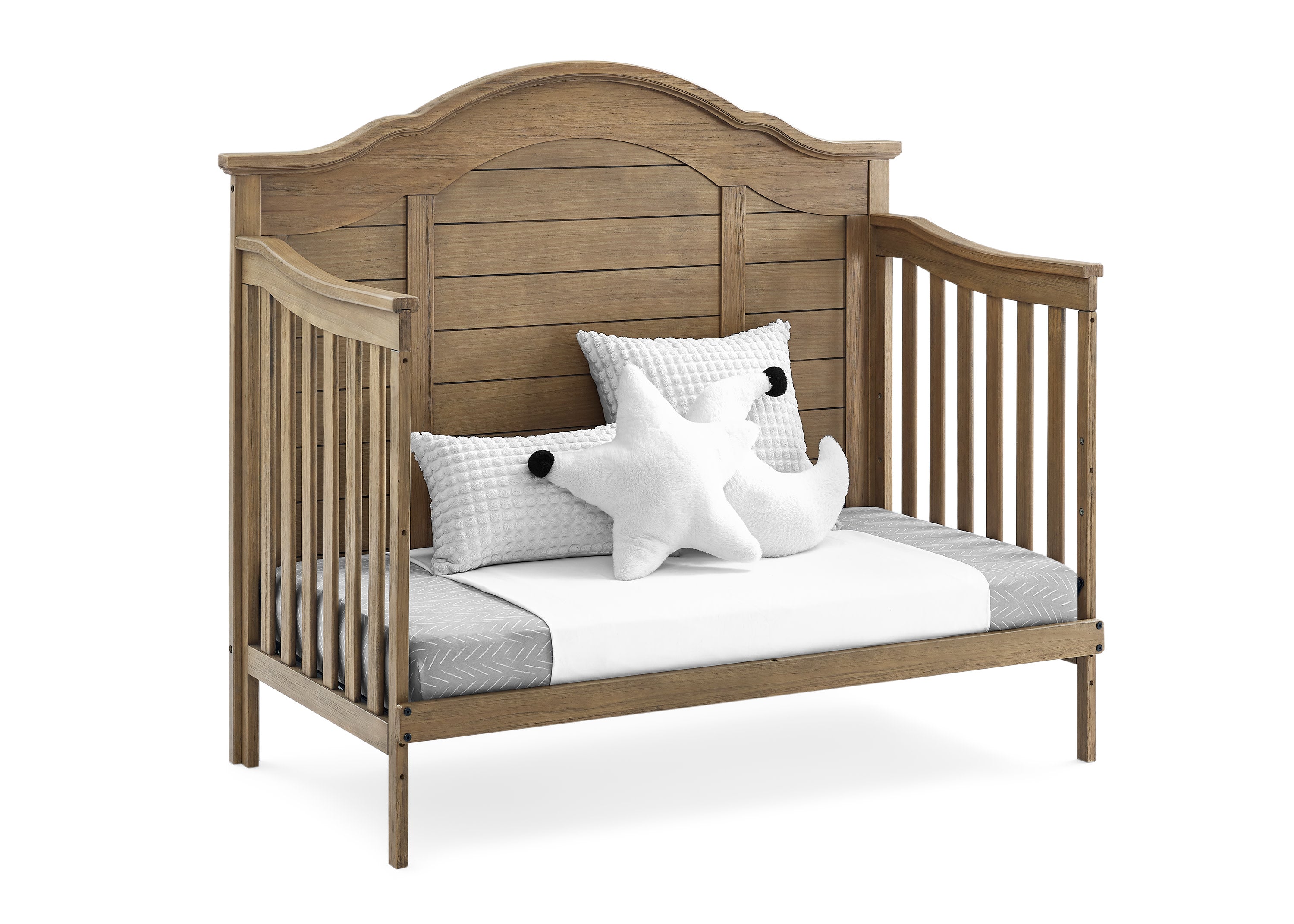 Asher 6-in-1 Convertible Baby Crib to Toddler Bed - White Nursery Furniture for Newborn to Teen - Perfect for Modern Nurseries & Kids' Bedrooms