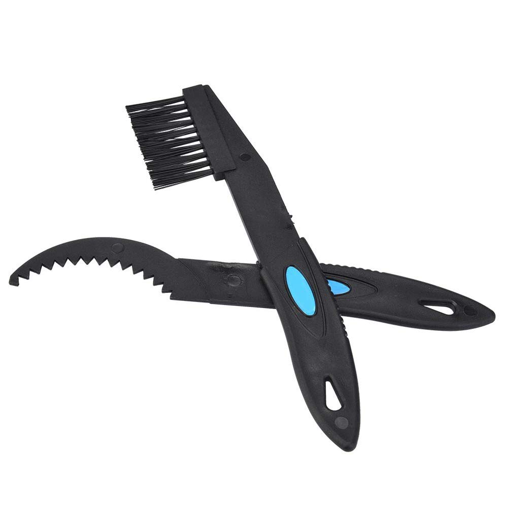 **2-Pack Black Plastic Sprocket Cleaning Brush Kit - Chain & Crank Sprocket Cleaning Tool for Bike Maintenance - Perfect for Mountain, Road & BMX Bikes**