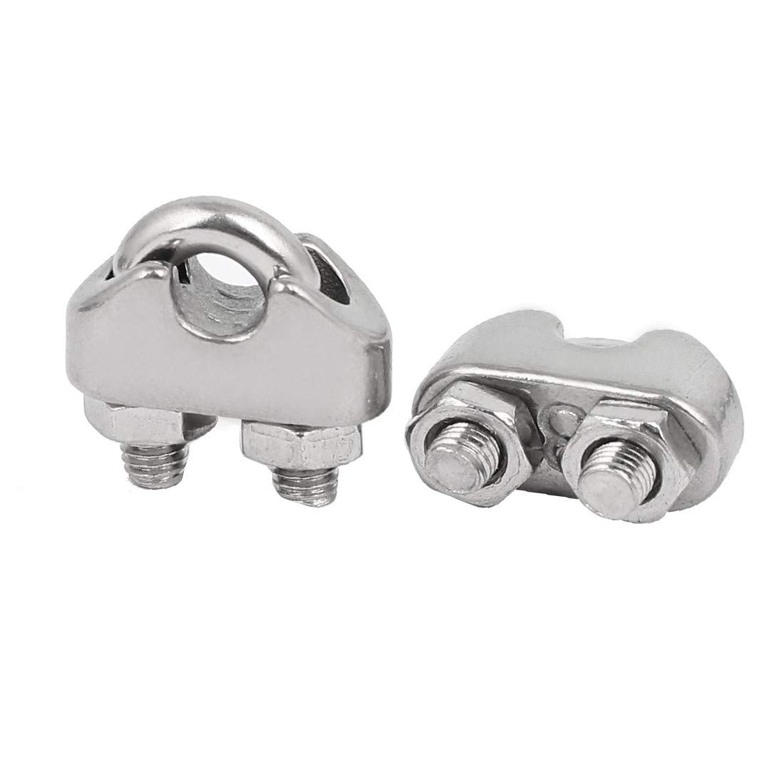304 Stainless Steel Saddle Clamps - M3 1/8 Inch Cable Wire Rope Clips Fastener (10PCS) - Durable & Reliable for Marine, Automotive, and Construction Applications