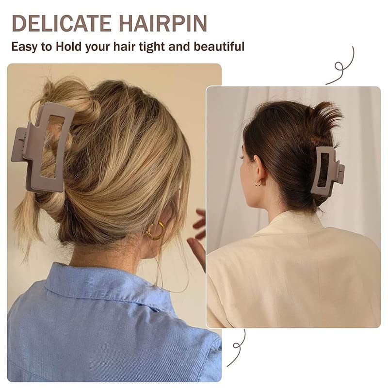 Staila 3-Piece French Hair Claw Clips for Thick Hair - Sturdy & Secure Hair Accessories for Women & Girls - Perfect for Updos, Ponytails & Everyday Hairstyles