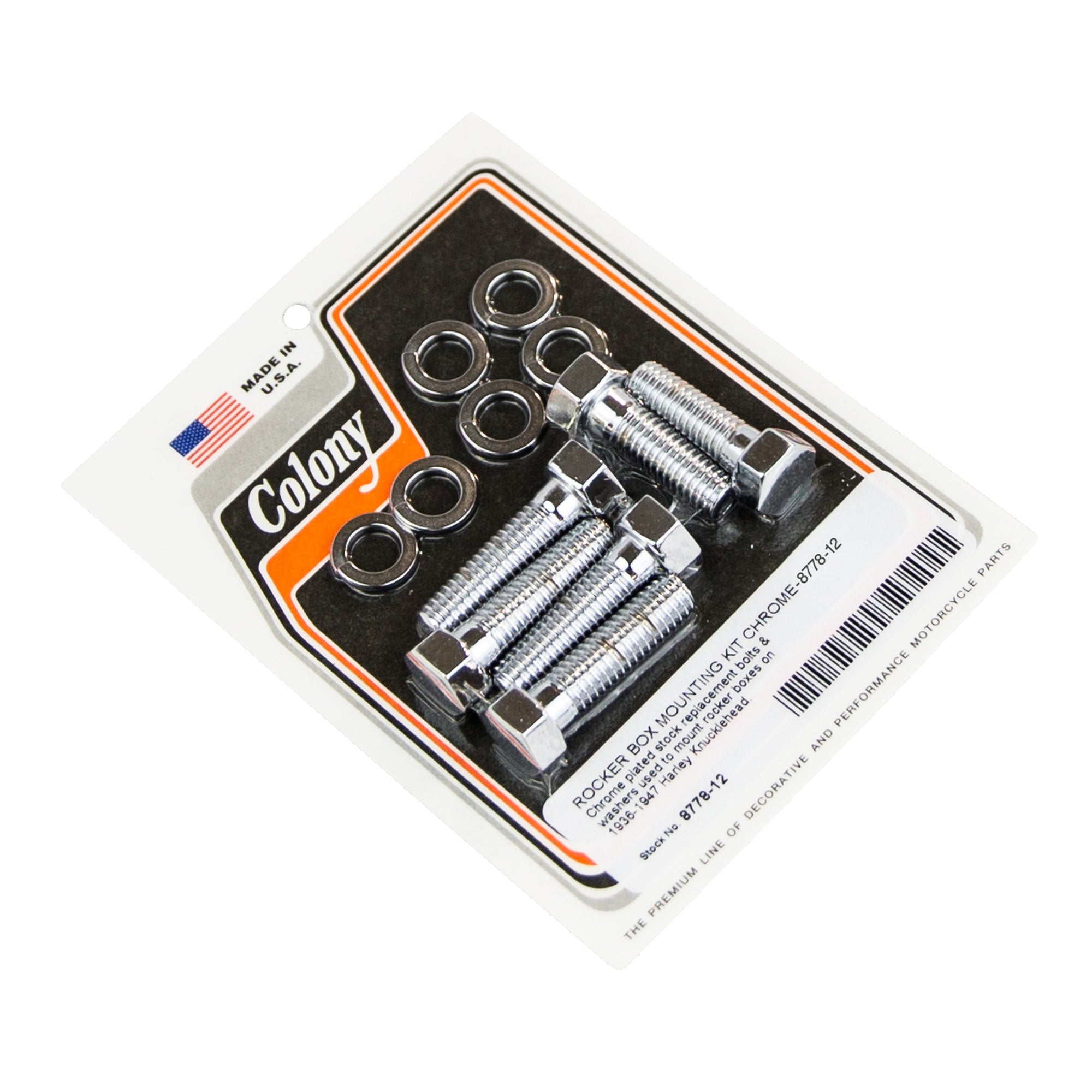 12 Rocker Box Mounting Kit for 1936-1947 Harley Davidson Knucklehead - Chrome Plated Motorcycle Engine Parts | Vintage Bike Restoration & Custom Builds