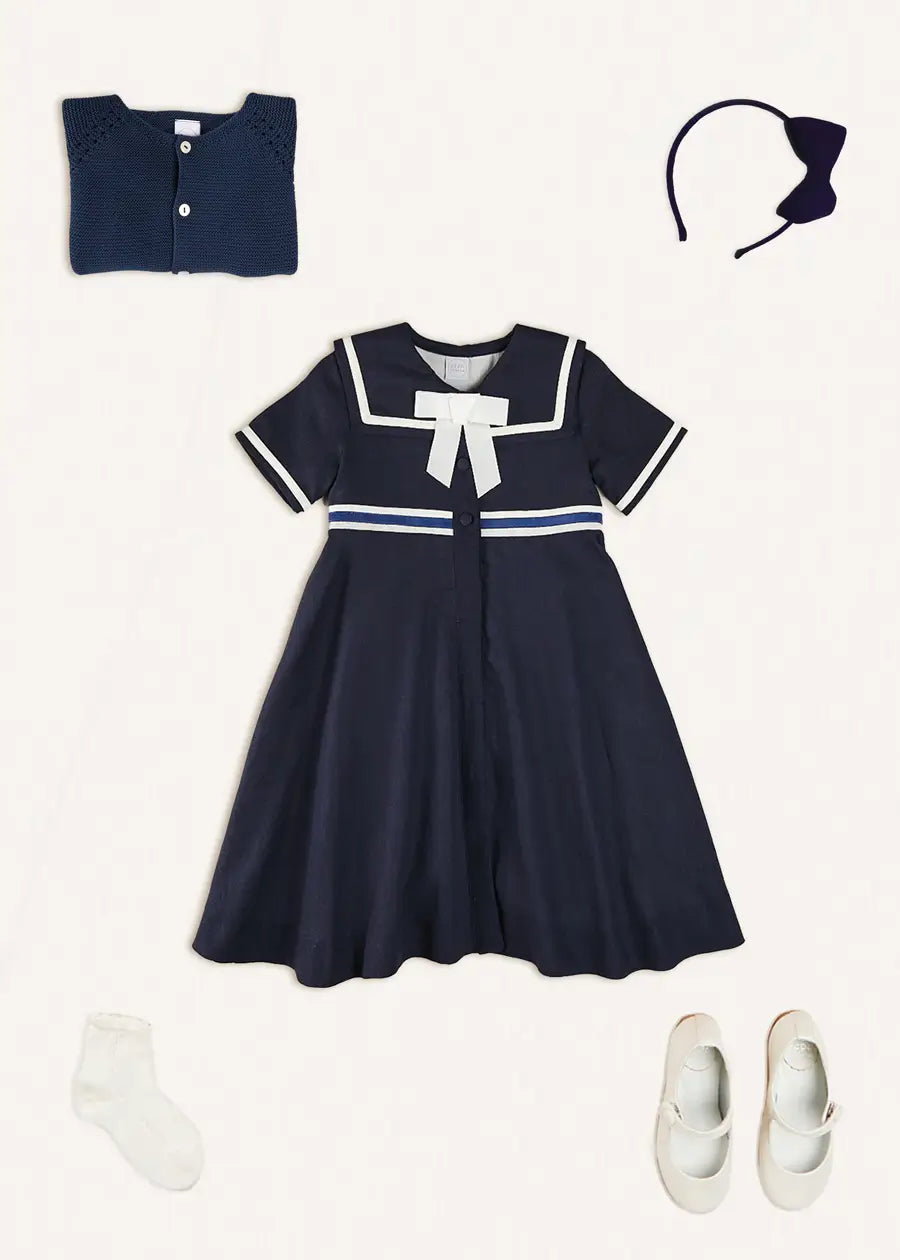 The Mariner Dress for Girls - Nautical Style Outfit for Kids | Perfect for Beach, Summer, and Casual Wear