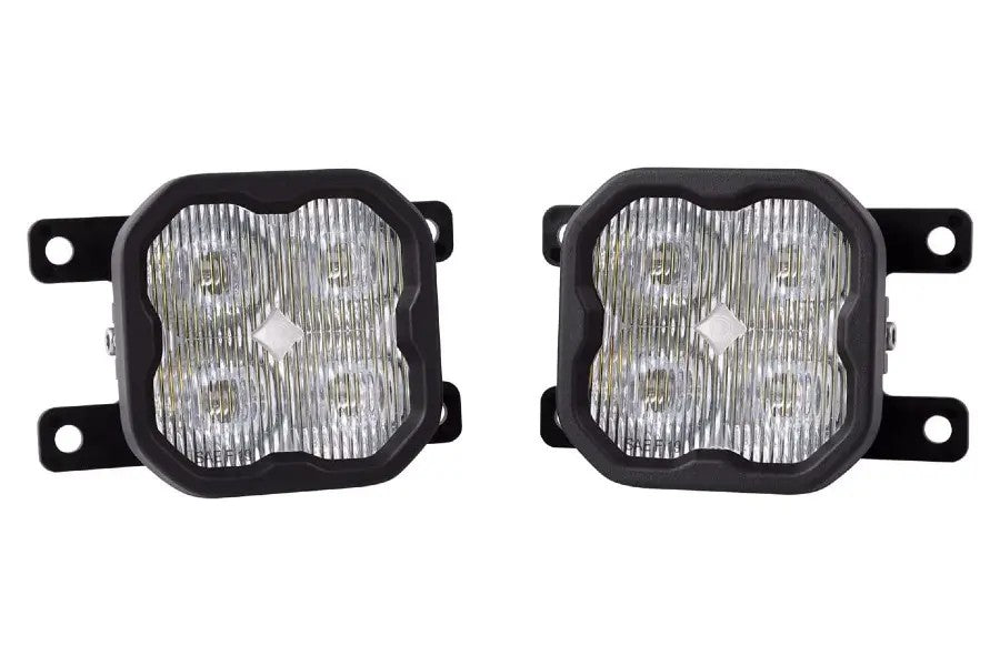 Diode Dynamics SS3 Max Type AS 3-Inch LED Fog Light Kit with ABL - SAE Compliant White Beam for Off-Road & Night Driving Safety