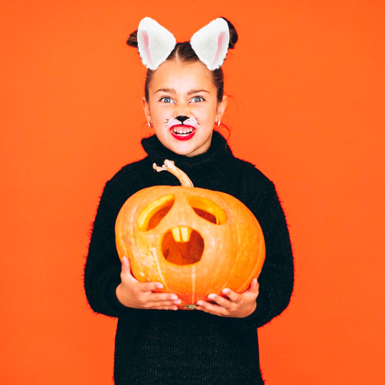Pedenty Cat Fox Ears Headband for Women & Girls - Faux Fur Halloween Cosplay Costume Accessories for Adults & Kids (White) - Perfect for Halloween Parties, Cosplay Events, and Themed Photoshoots