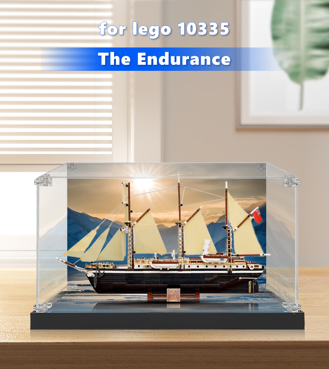 LEGO Icons The Endurance 10335 Display Case - Premium Acrylic Showcase for Ship Model Collection & Home Decor