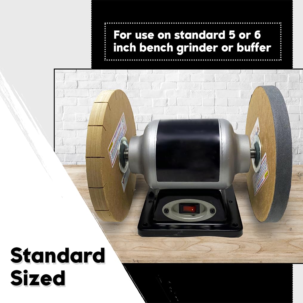 8 Inch Deluxe Blade Sharpening Kit for 6 Inch Bench Grinder - Professional Knife Sharpener Tool Made in USA - Perfect for Kitchen, Workshop & Outdoor Hunting Gear Maintenance