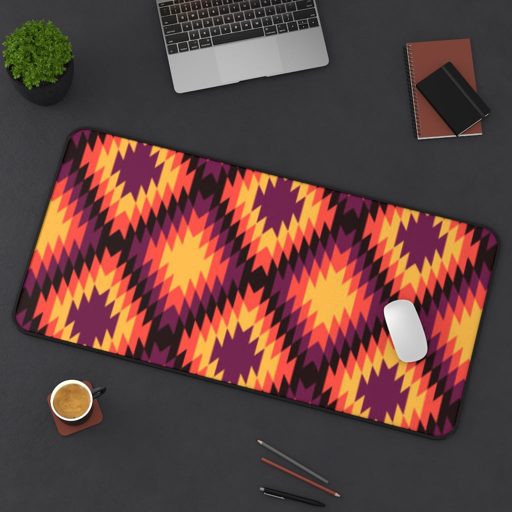 Boho Southwestern Sedona Sunset Large Desk Mat - Extra Large Mouse Pad & Desk Accessory (3 Sizes) for Home Office, Gaming & Workspace Decor