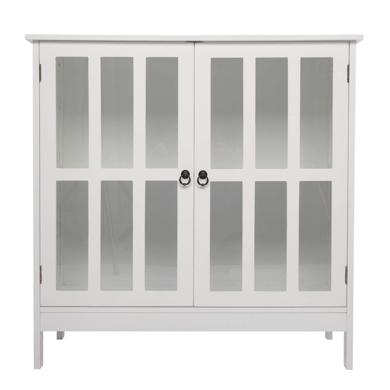 Keseno Freestanding Floor Cabinet - Elegant Storage for Bathroom, Kitchen & Living Room - White - Perfect for Organizing Towels, Dishes & Home Decor
