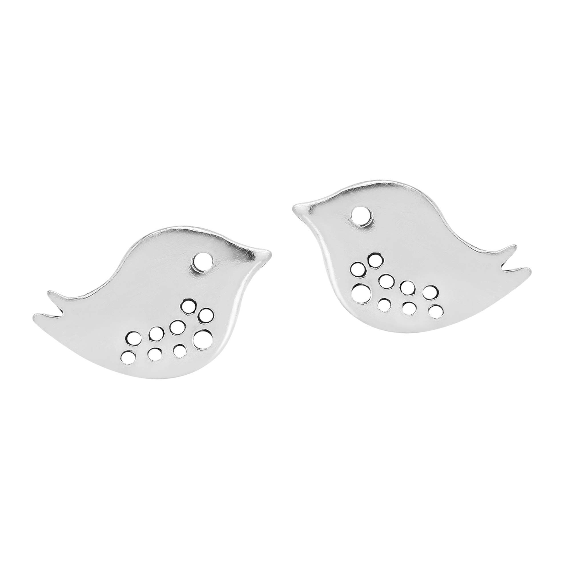 AeraVida Romantic Lovebirds Sterling Silver Stud Earrings for Women | Cute Animal Jewelry | Trendy Gift for Daughter, Girlfriend, Wife | Perfect for Valentine's Day, Anniversary & Everyday Wear
