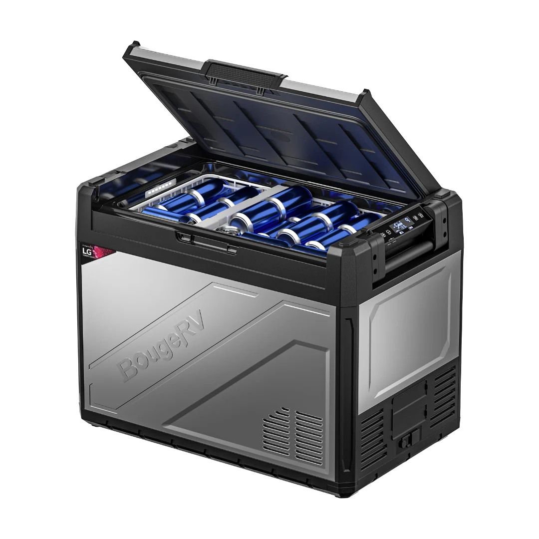 BougeRV Rocky 69QT Dual Zone 12V Portable Car Refrigerator - Perfect for Camping, Road Trips, and RV Adventures