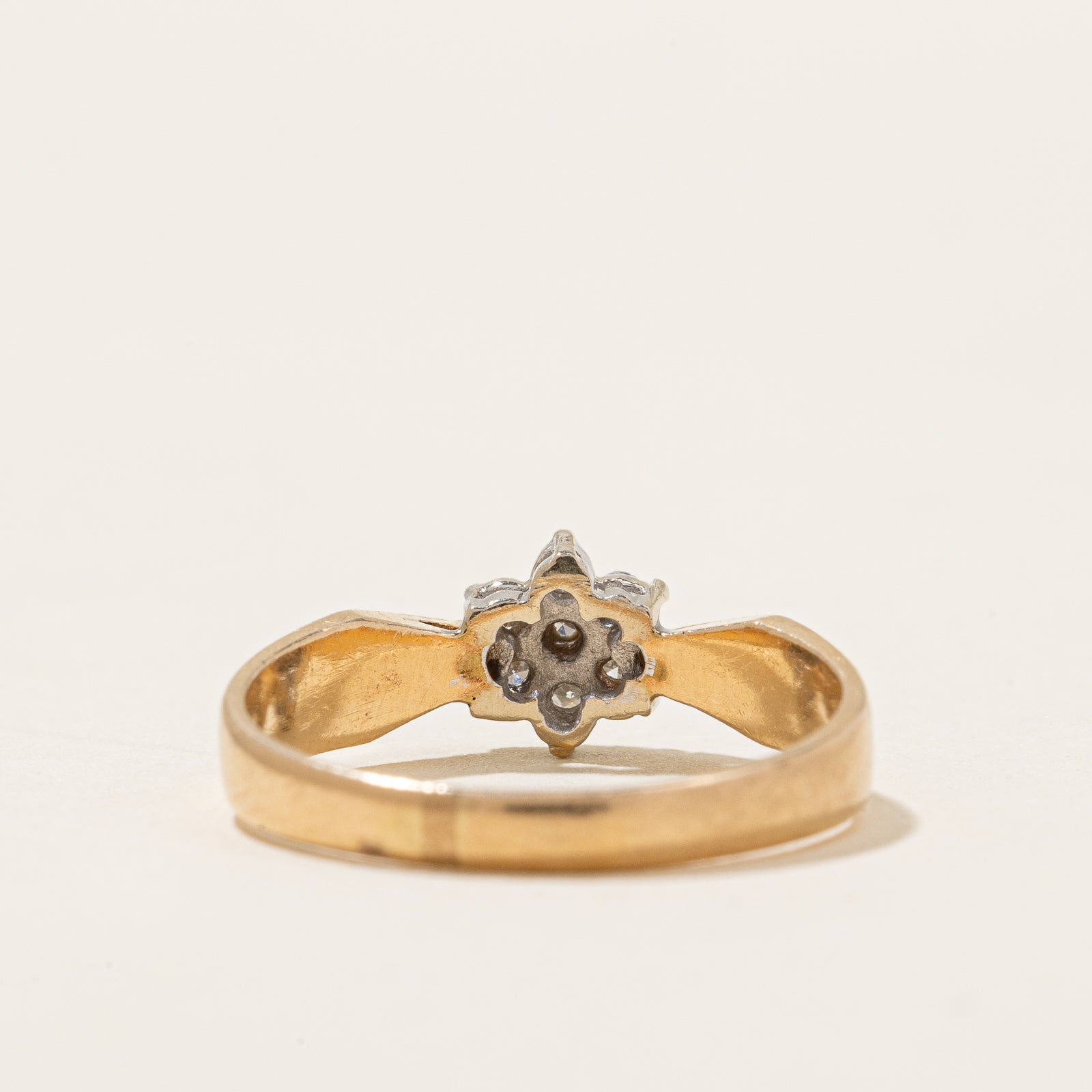 0.10ctw Diamond Cluster Flower Ring - Size 5.5 - Elegant Sterling Silver Jewelry for Women - Perfect for Weddings, Anniversaries & Special Occasions