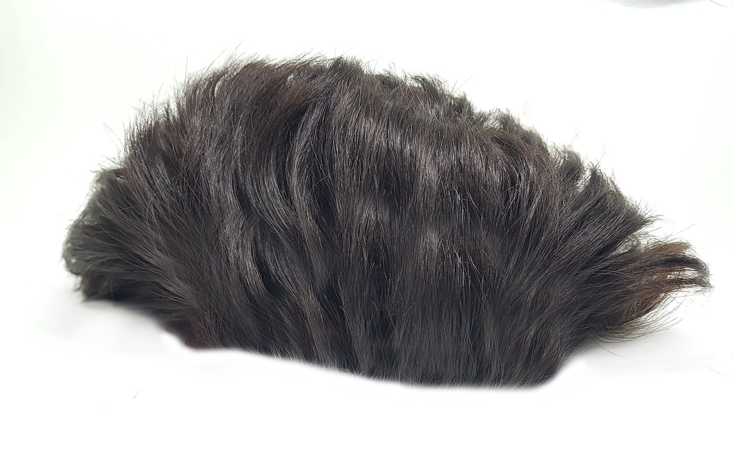 Majik Human Hair Wig Patch Toupee for Men - 9x7 Medium Brown - Works with Hair Patch Clips, Glue or Tape - Perfect for Thinning Hair, Bald Spots & Daily Styling
