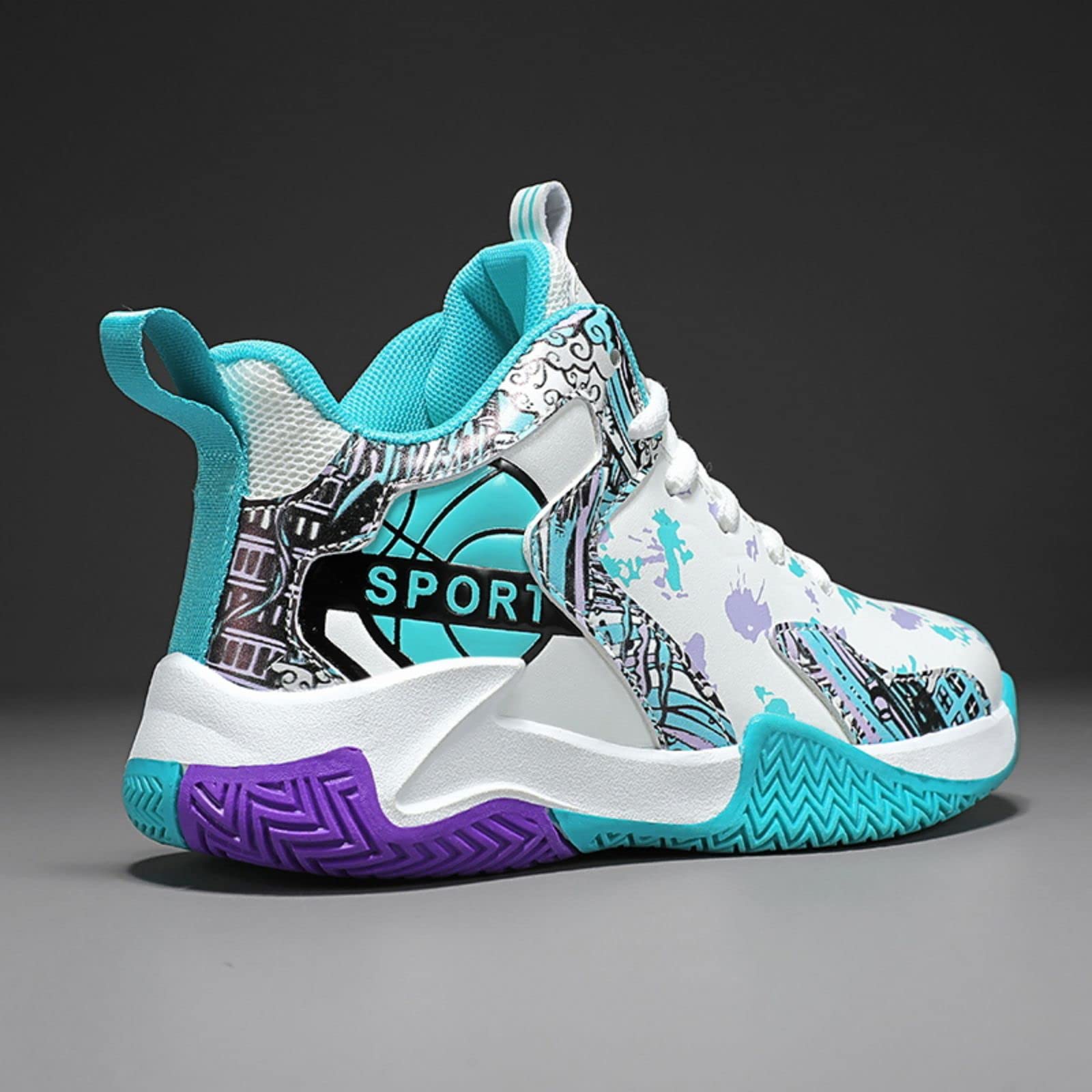 Non-Slip Kids Basketball Shoes for Boys & Girls - Lightweight, Breathable & Durable for Indoor/Outdoor Sports & Play