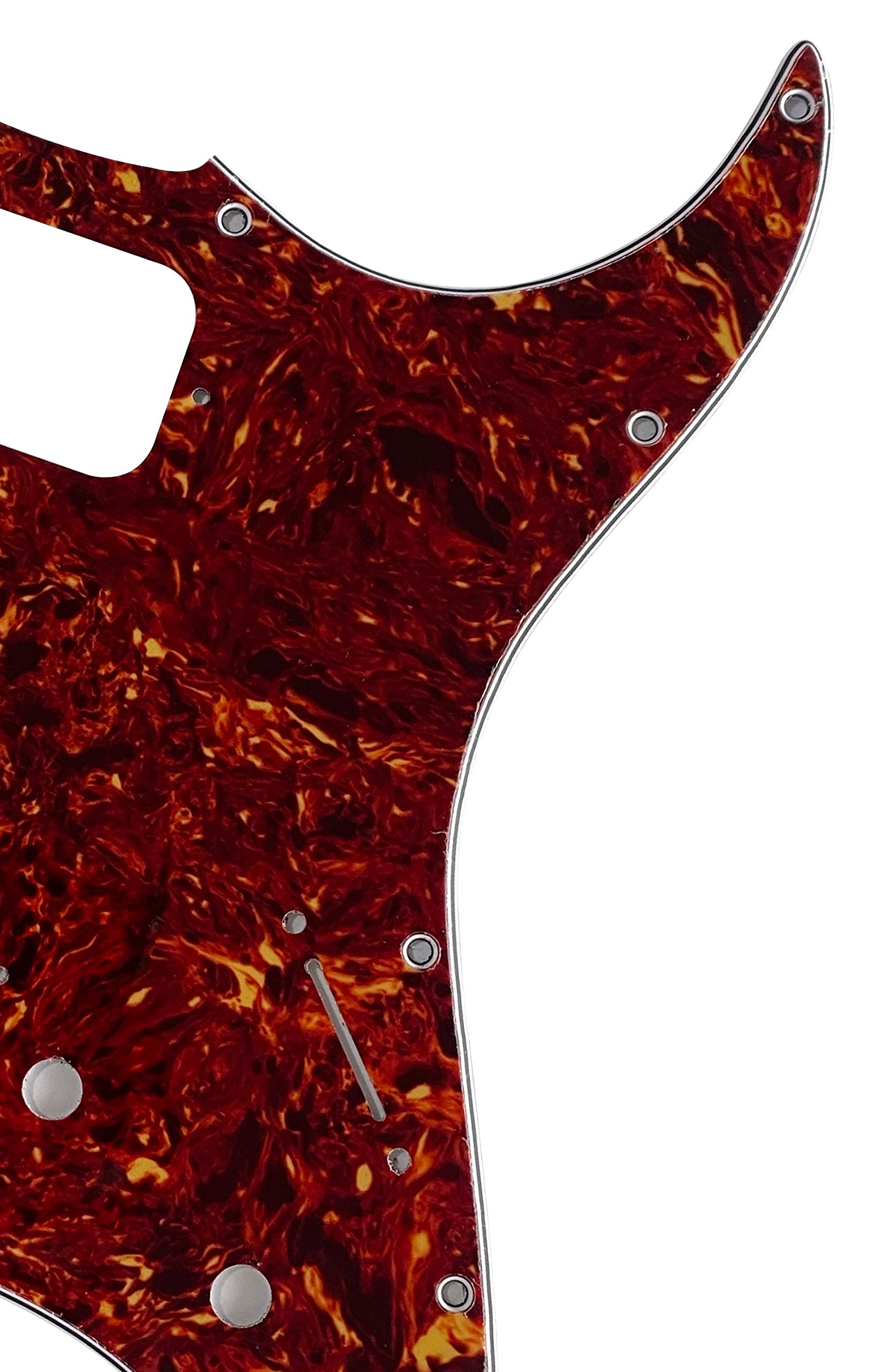 Electric Guitar Pickguard for Fender Double Fat HH Strat Humbucker Style - 4 Ply Red Tortoise Shell | Replacement Pickguard for Fender Stratocaster | Perfect for Musicians & Guitar Upgrades