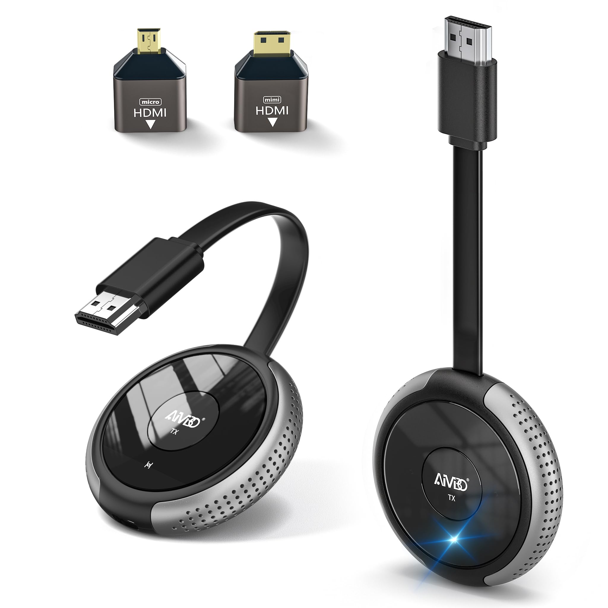 DRYMOKINI Wireless 4K HDMI Transmitter and Receiver Kit - 8 Transmitters, 196FT/60M Range for Laptop, Camera, Phone to Monitor, Projector, HDTV - Perfect for Home Theater, Gaming, and Professional AV Setups