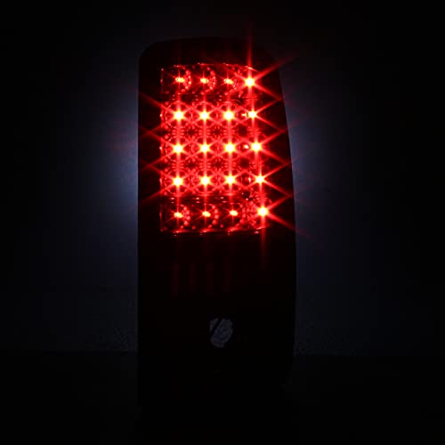 AKKON G2 Black C-Style LED Tail Lights Brake Lamps Pair for 2000-2006 Chevy Suburban Tahoe & GMC Yukon XL Denali Liftgate Models - Upgrade Your Ride with Durable, Bright LED Lighting for Night Driving and Enhanced Safety