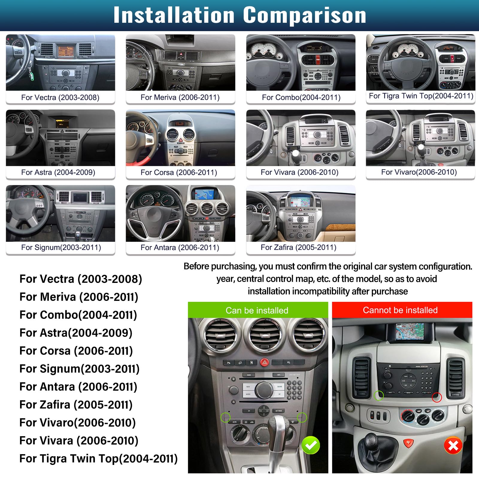 2G+64G CAMECHO Android 13 Car Stereo for Opel Astra Corsa Vauxhall Meriva Zafira - 7