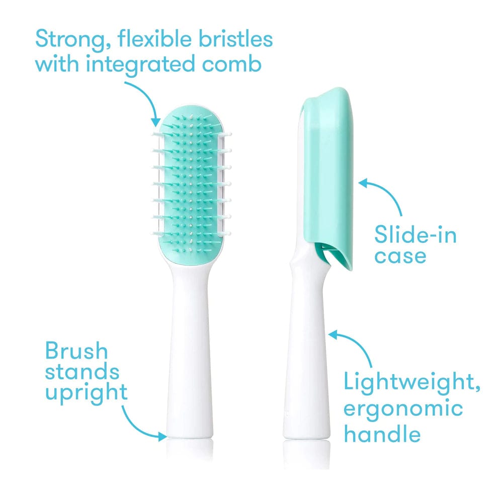Fridababy Toddler Hair Detangler for Thick & Curly Hair - Gentle No-Tangle Brush for Kids with Sensitive Scalp | Perfect for Bath Time, Morning Routine & Styling