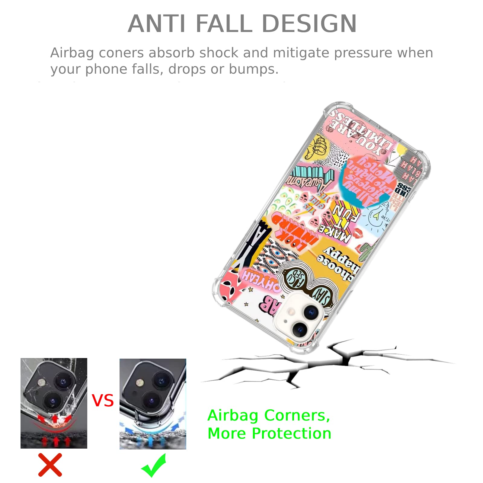 Positive Quotes iPhone 11 Case - Hippie Indie Aesthetic TPU Bumper Cover for iPhone 11 - Motivational Phone Case for Yoga, Meditation & Boho Lifestyle