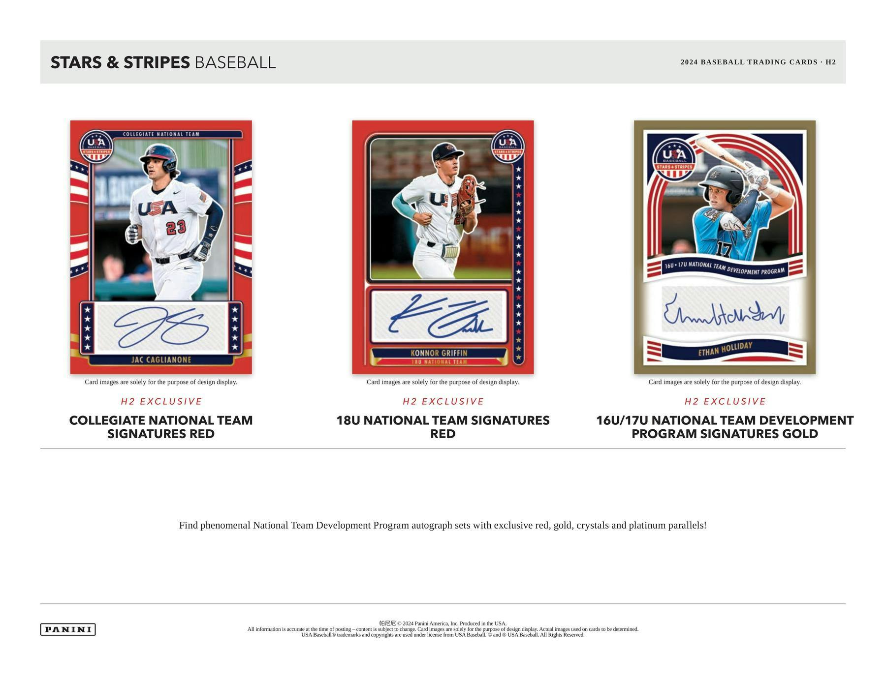 2024 Panini USA Stars & Stripes Baseball H2 Box - 24 Pack Trading Cards Collection with Rookie Cards & Autographs | Perfect for Collectors, Gift Giving & Fantasy Baseball Leagues