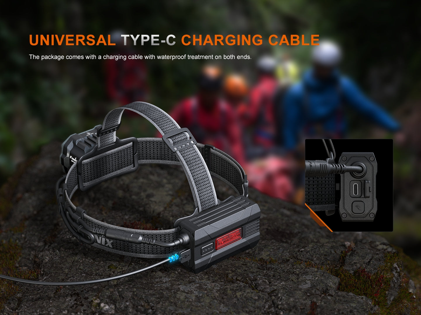 Fenix HP35R 1200 Lumen Rechargeable Headlamp for Search and Rescue, Camping, Hiking & Outdoor Adventures - Waterproof LED Headlight with Red Light Mode