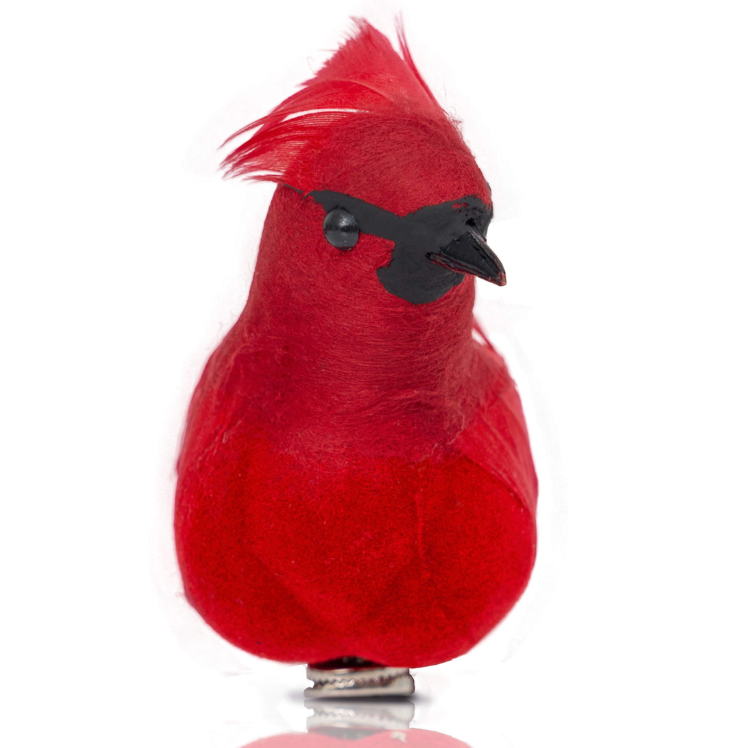 Ornativity Red Cardinal Bird Clips - Christmas Tree Ornaments with Clips for Easy Attachment (Pack of 2) - Perfect for Holiday Decorations, Gift Wrapping & DIY Crafts