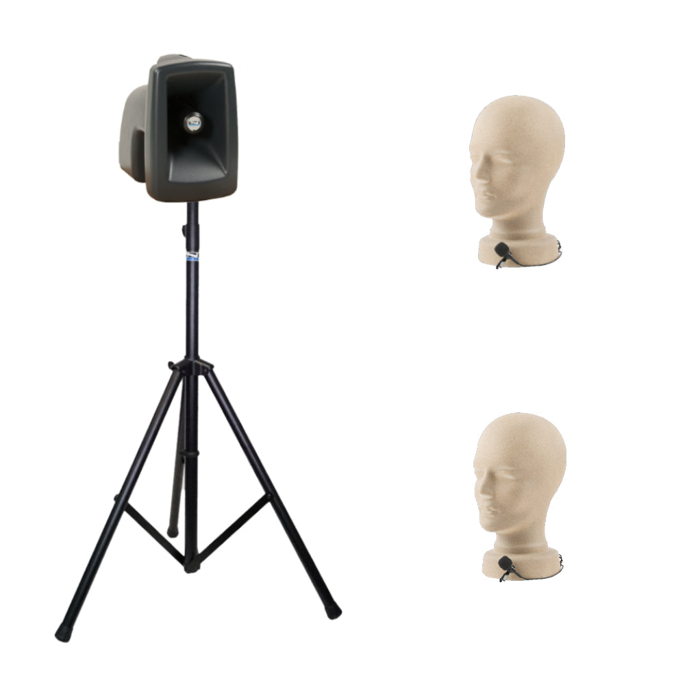 Anchor Audio MegaVox (U2) Portable PA Speaker System with 2 Wireless Microphones - Perfect for Outdoor Events, Parties, and Public Speaking