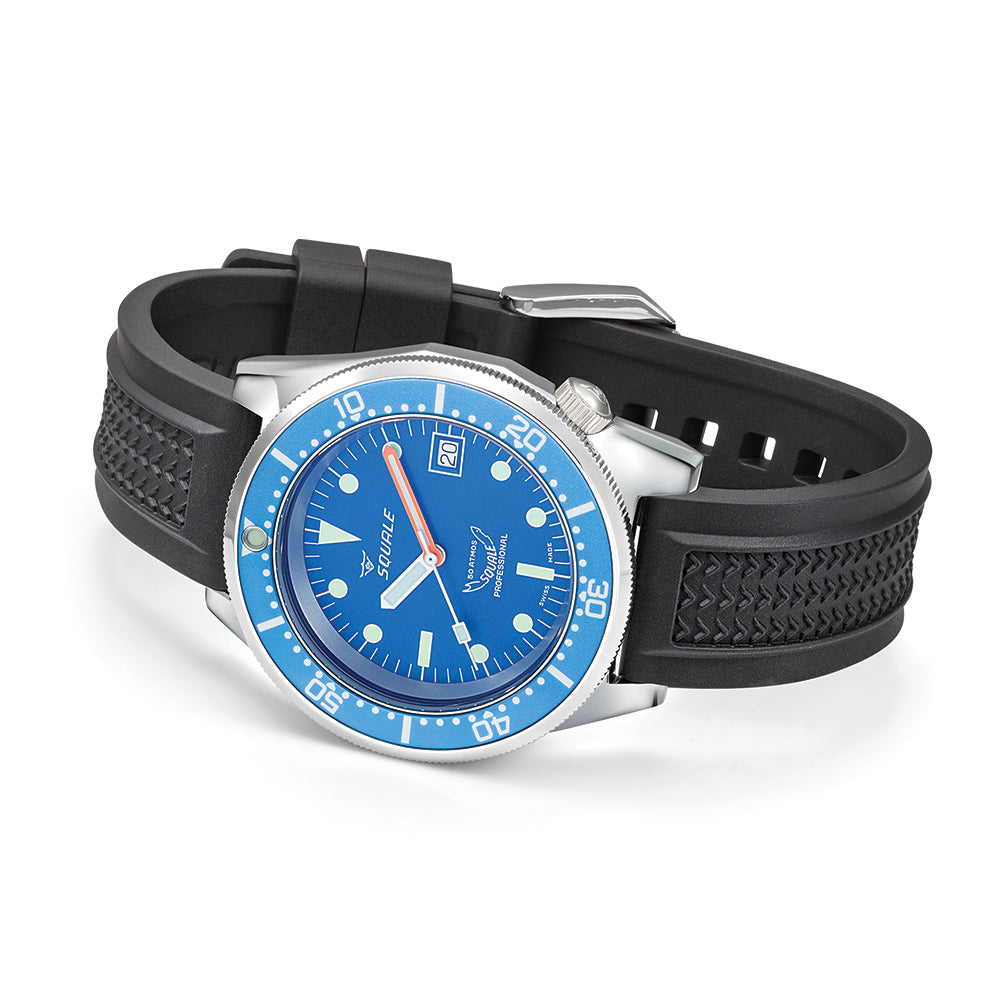 1521 Ocean 42mm Blue Diver Watch with Rubber Strap - Perfect for Water Sports, Swimming & Outdoor Adventures