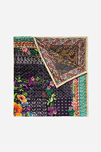 Johnny Was Smokey Vine Cozy Throw Blanket - Soft Flannel Full Size Multicolor Boho Chic Design for Living Room, Bedroom & Outdoor Use