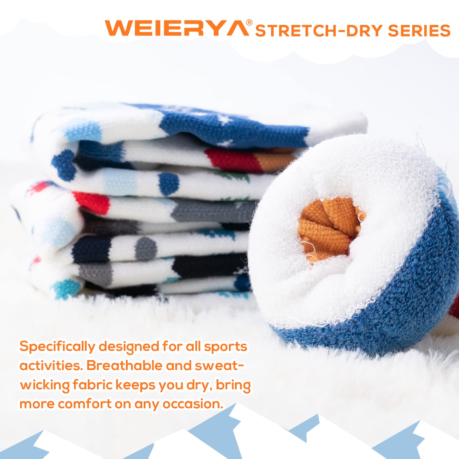 Kids Ski Socks - Premium Merino Wool Winter Socks for Boys & Girls - Warm Knee-High Snow Socks for Skiing, Snowboarding & Cold Weather (1/3 Pairs)