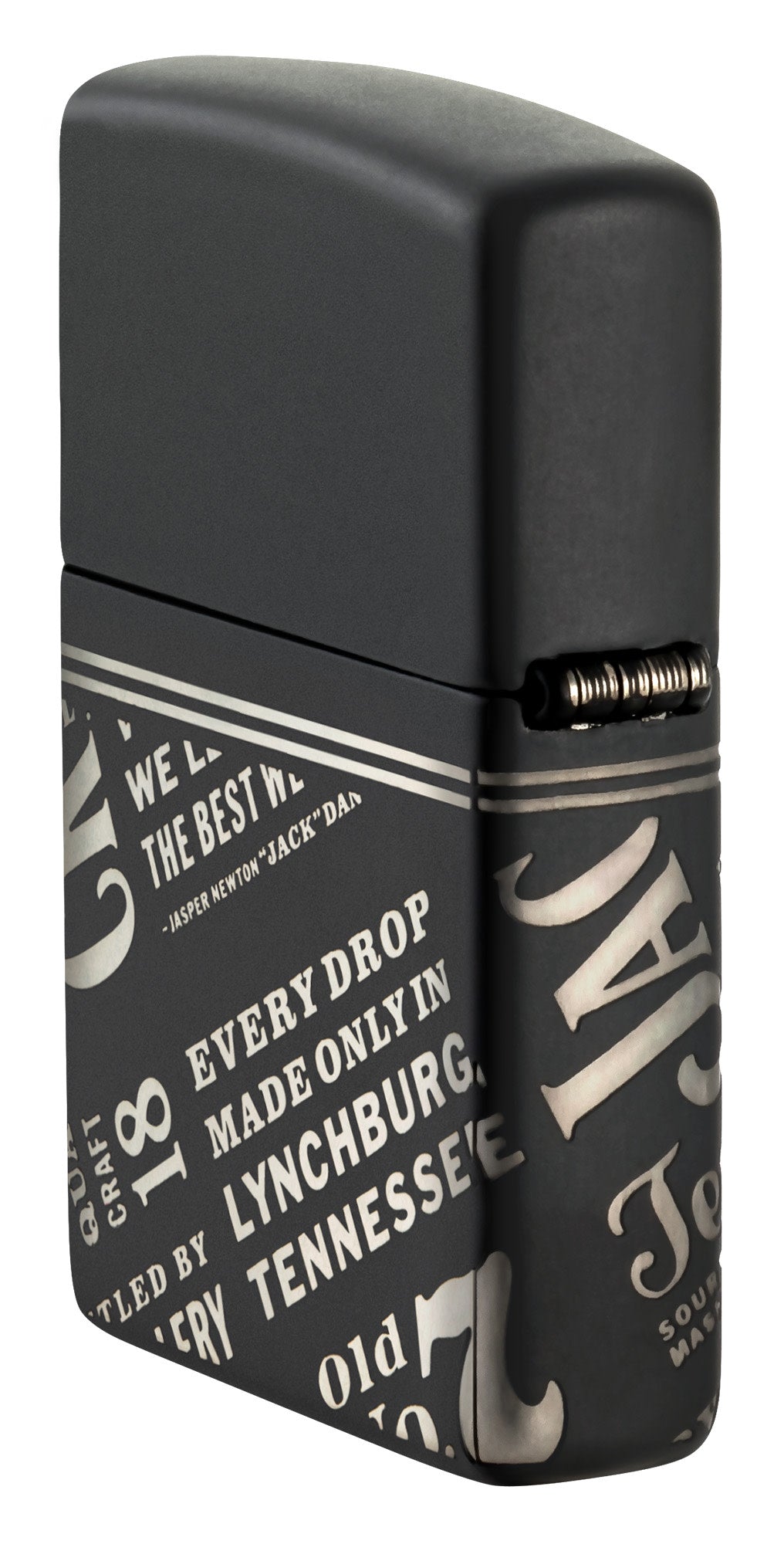 Jack Daniels Every Drop Design Laser 360 Regular Media Chrome Black Matte - Premium Whiskey Glass Set for Home Bar, Parties & Gifts