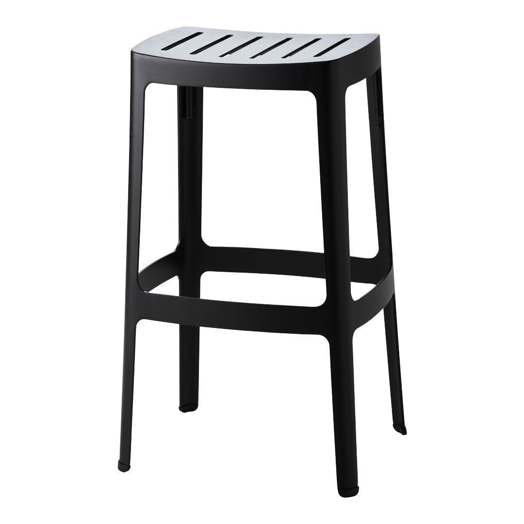 Cut Outdoor Bar Stool - Stackable Patio Bar Chair for Backyard, Poolside & Garden - Weather-Resistant & Space-Saving Design