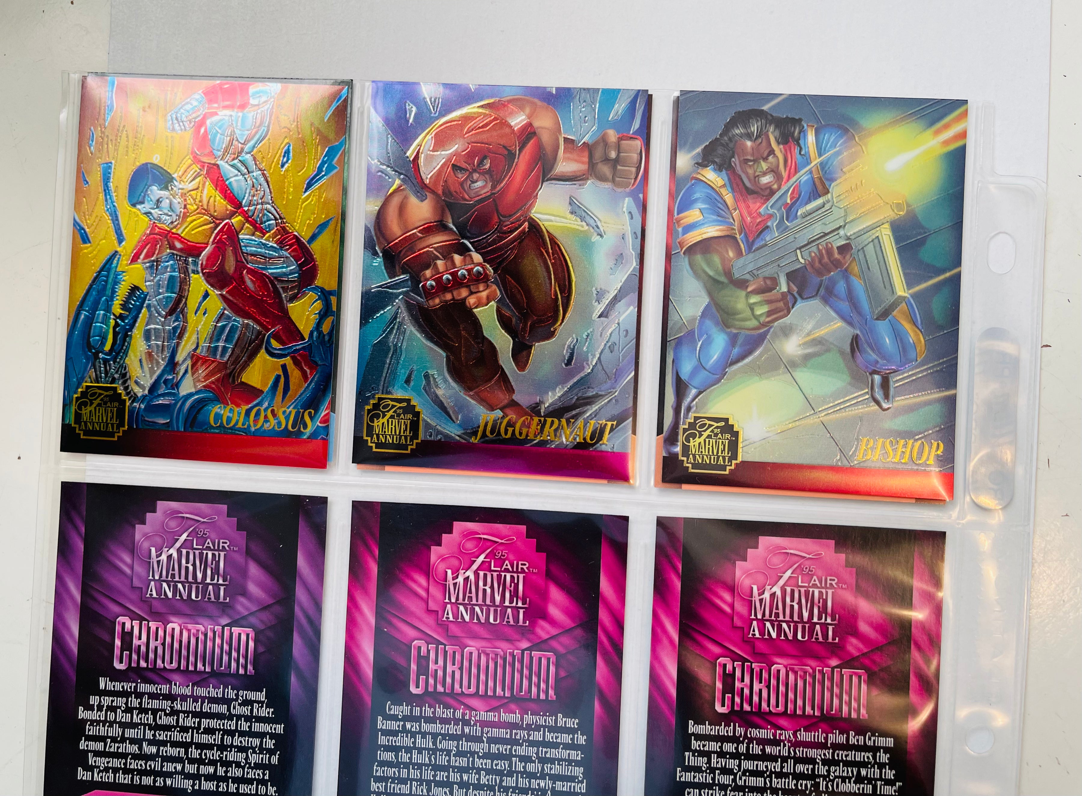 Marvel Annual 1995 Rare 12 Foil Insert Cards Set - Collectible Trading Cards for Marvel Fans & Comic Enthusiasts | Perfect for Display, Trading, and Investment