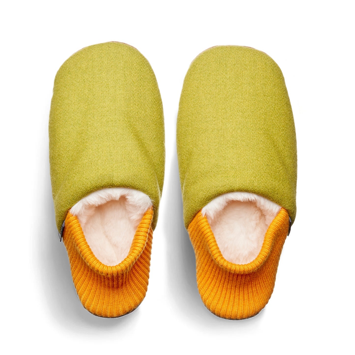 Warm Burel Wool House Slippers with Fur Lining - Cozy Indoor Shoes for Winter Comfort at Home