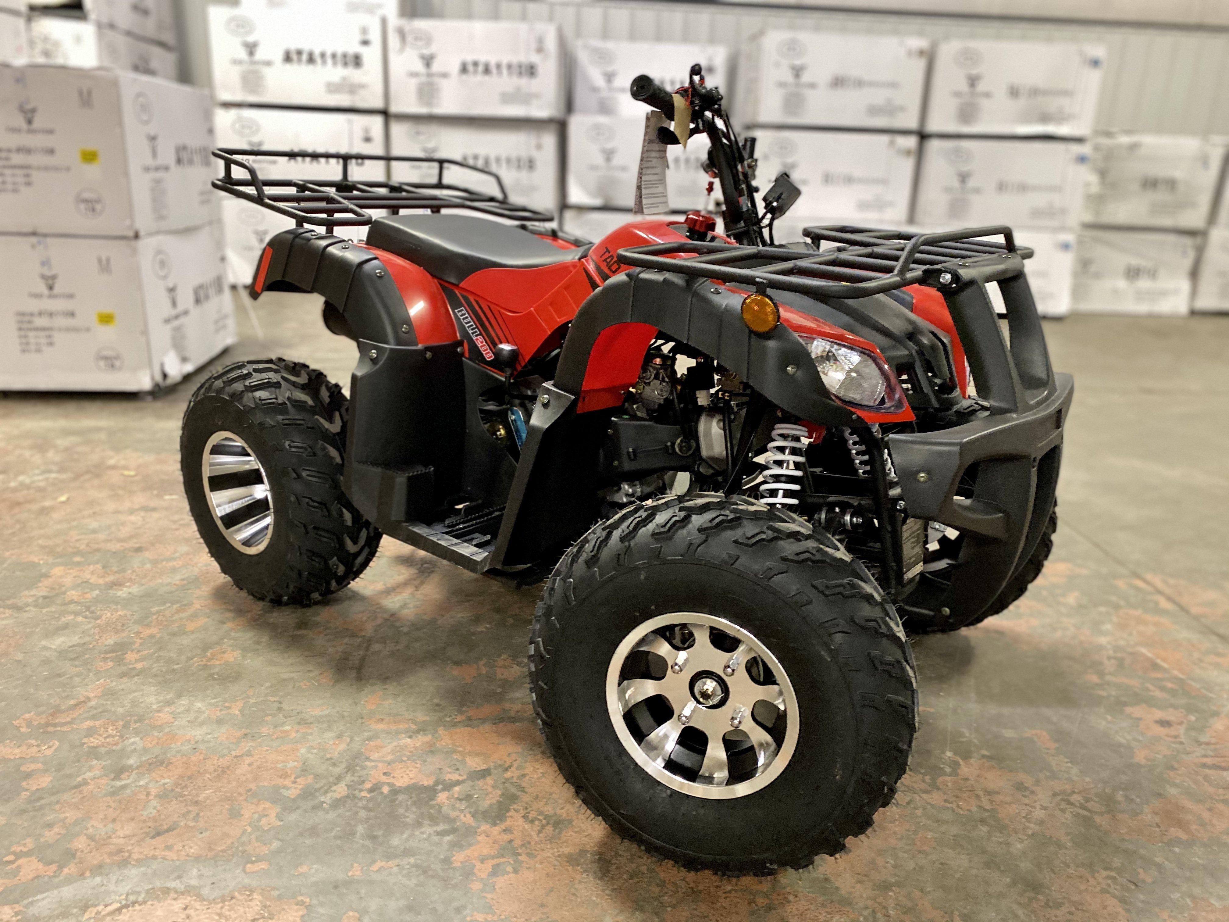 TaoMotor Bull 200 ATV - 250cc 4-Stroke Utility ATV Quad for Adults, All-Terrain Off-Road Vehicle with Automatic Transmission - Perfect for Hunting, Farm Work & Trail Riding