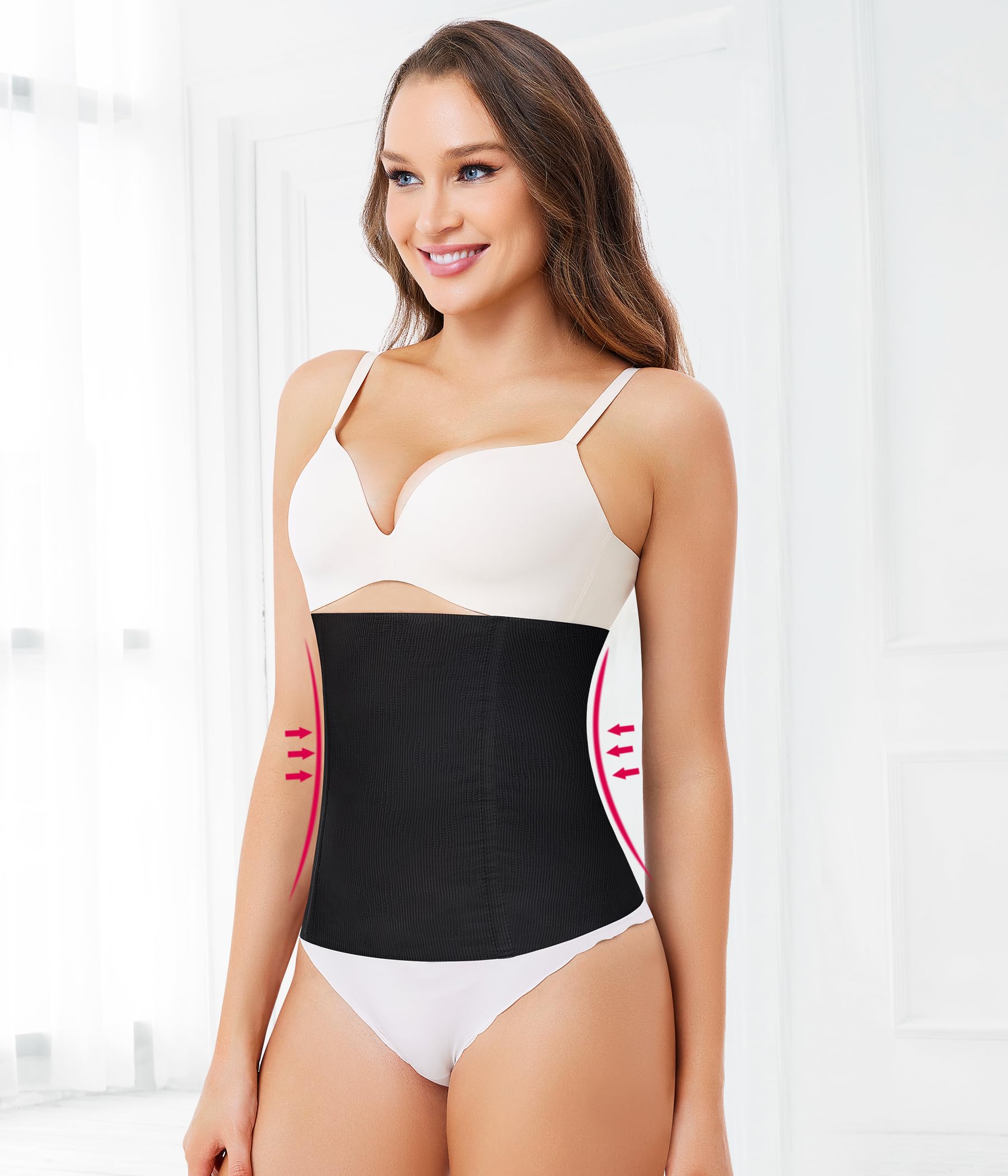 Nebility Plus Size Waist Trainer for Women - Tummy Control Corset Shapewear, Postpartum Girdle & Waist Cincher Body Shaper for Workout, Weight Loss and Special Occasions