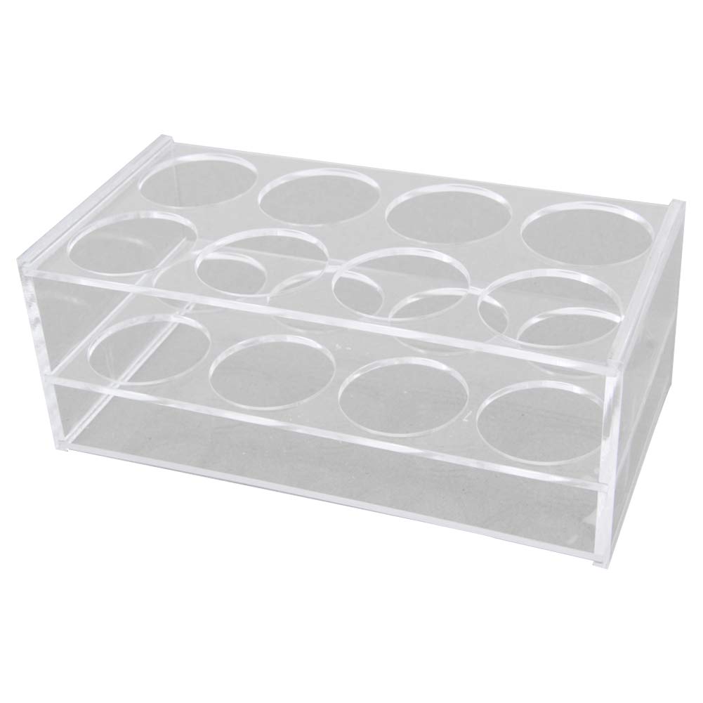 Othmro 1Pcs Acrylic Test Tube Rack Holder - 40mm 8-Well Centrifuge Tube Stand, Clear Plastic Lab Organizer for Laboratory, Science Experiments & Party Decorations - Perfect for Chemistry Class, DIY Projects & Home Decor