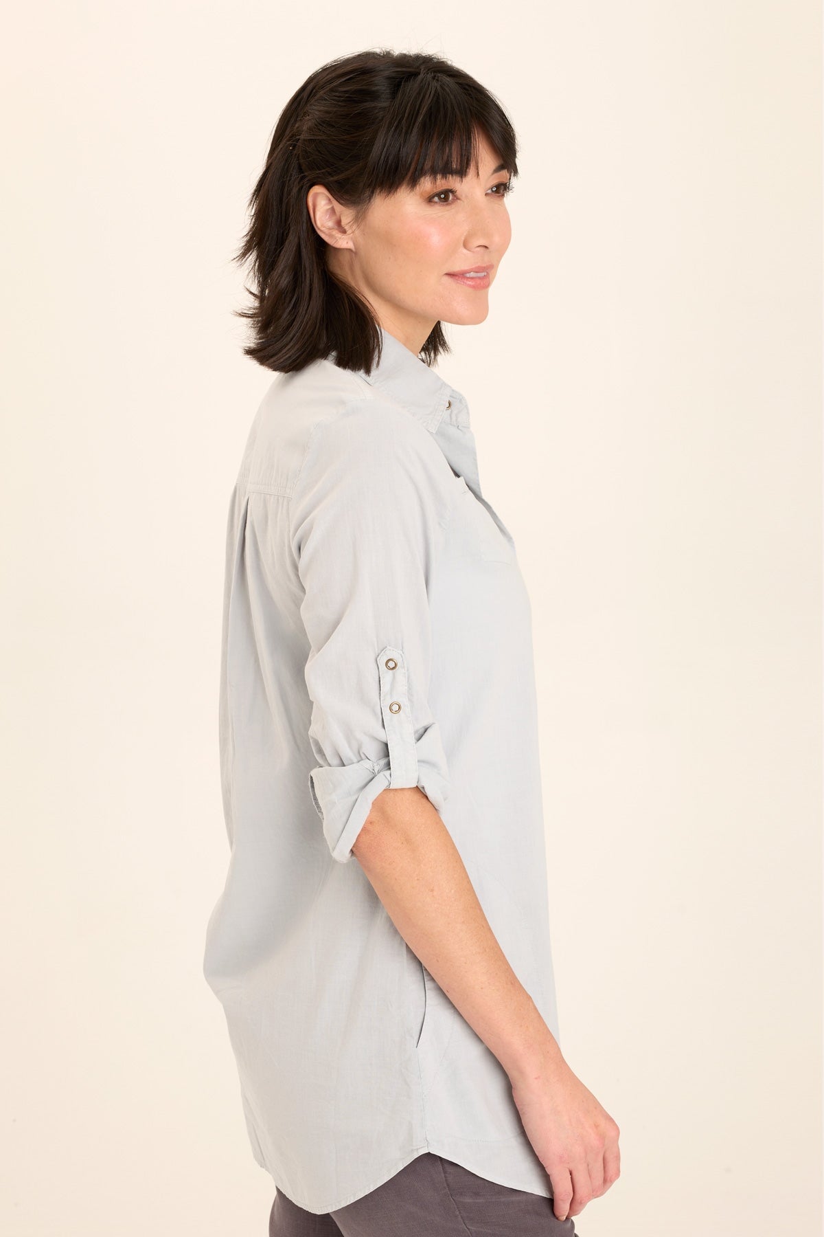Soft Voile Button Down Blouse for Women - Breathable & Lightweight Office Shirt - Perfect for Business Casual, Workwear & Professional Outfits