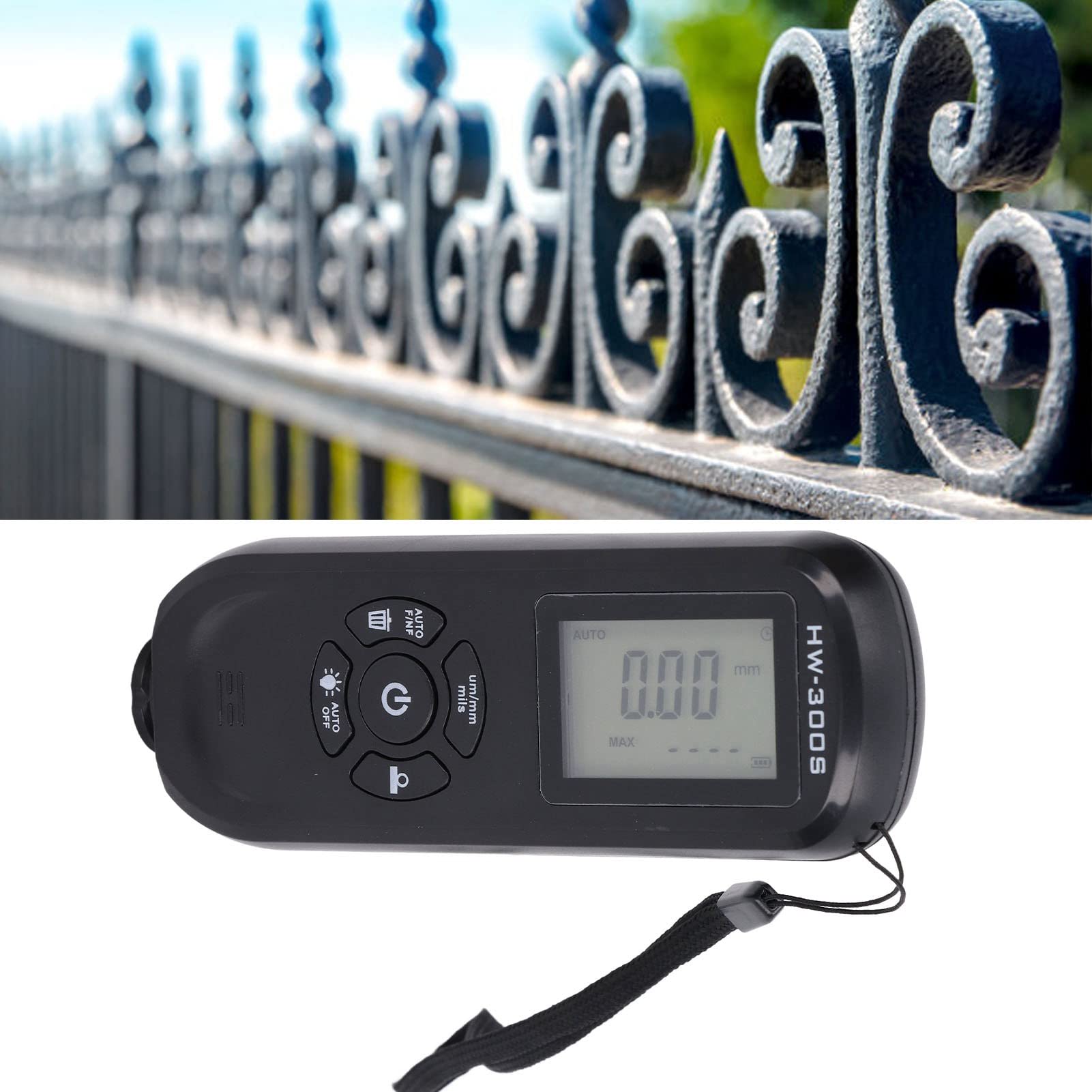 HW-300S Digital Paint Thickness Gauge - Automotive & Metal Coating Thickness Meter for Accurate Paint Measurement | Perfect for Car Detailing, Auto Body Shops & Industrial Coating Inspection