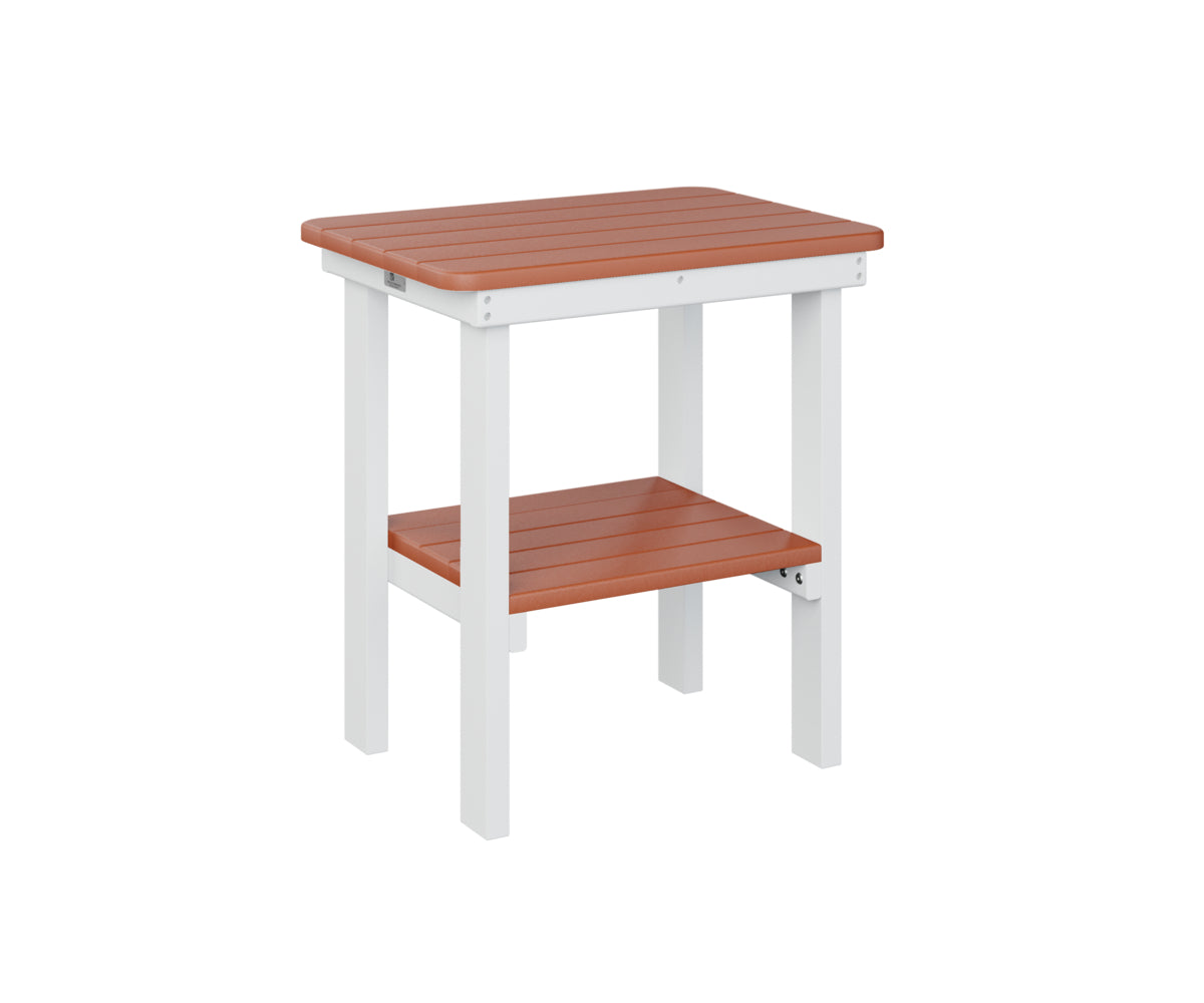 Berlin Gardens Rectangle End Table - Dining Height Side Table for Patio, Living Room & Outdoor Use