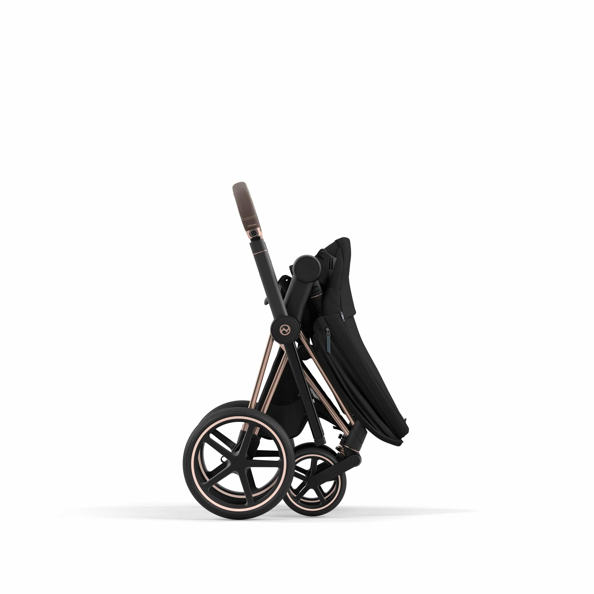 Cybex Priam 4 Complete Luxury Stroller - Rose Gold & Brown | Premium Baby Stroller with All-Wheel Suspension | Perfect for City Walks & Outdoor Adventures