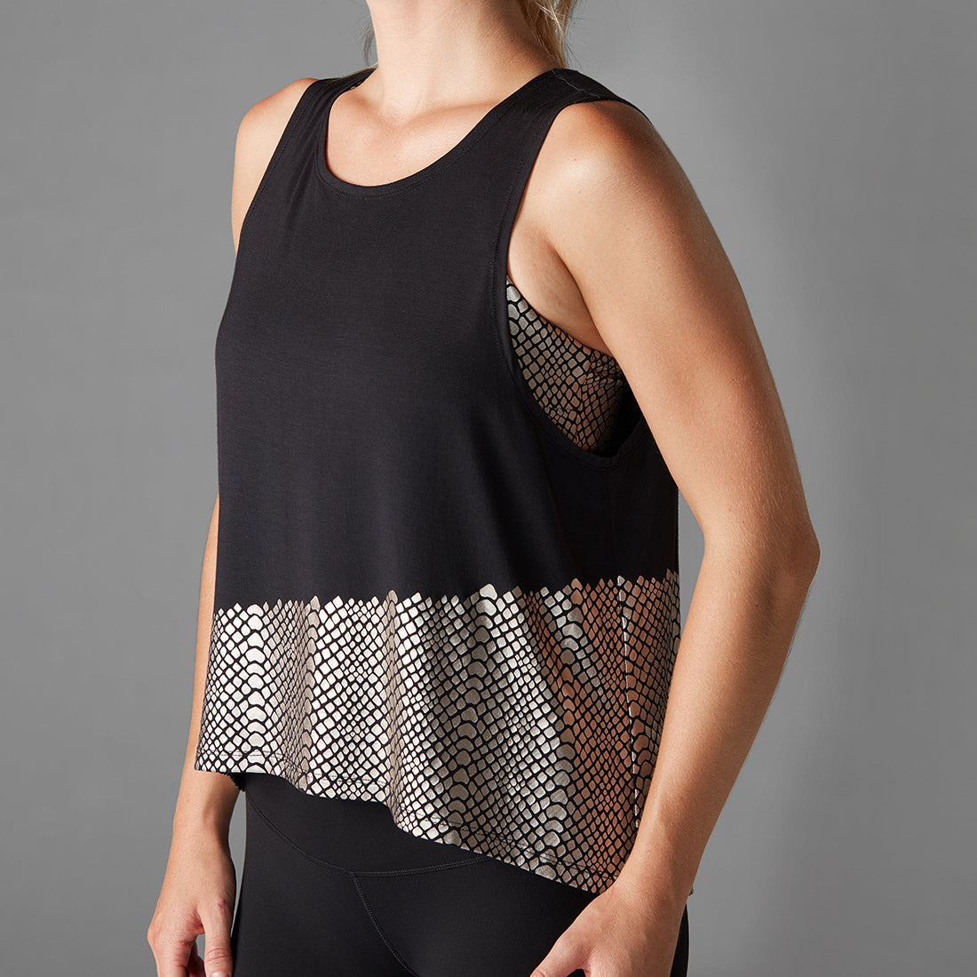 Tavi Noir High Low Tank Top for Women - Stylish Asymmetrical Hem Casual & Party Wear - Perfect for Layering, Workouts, and Night Out