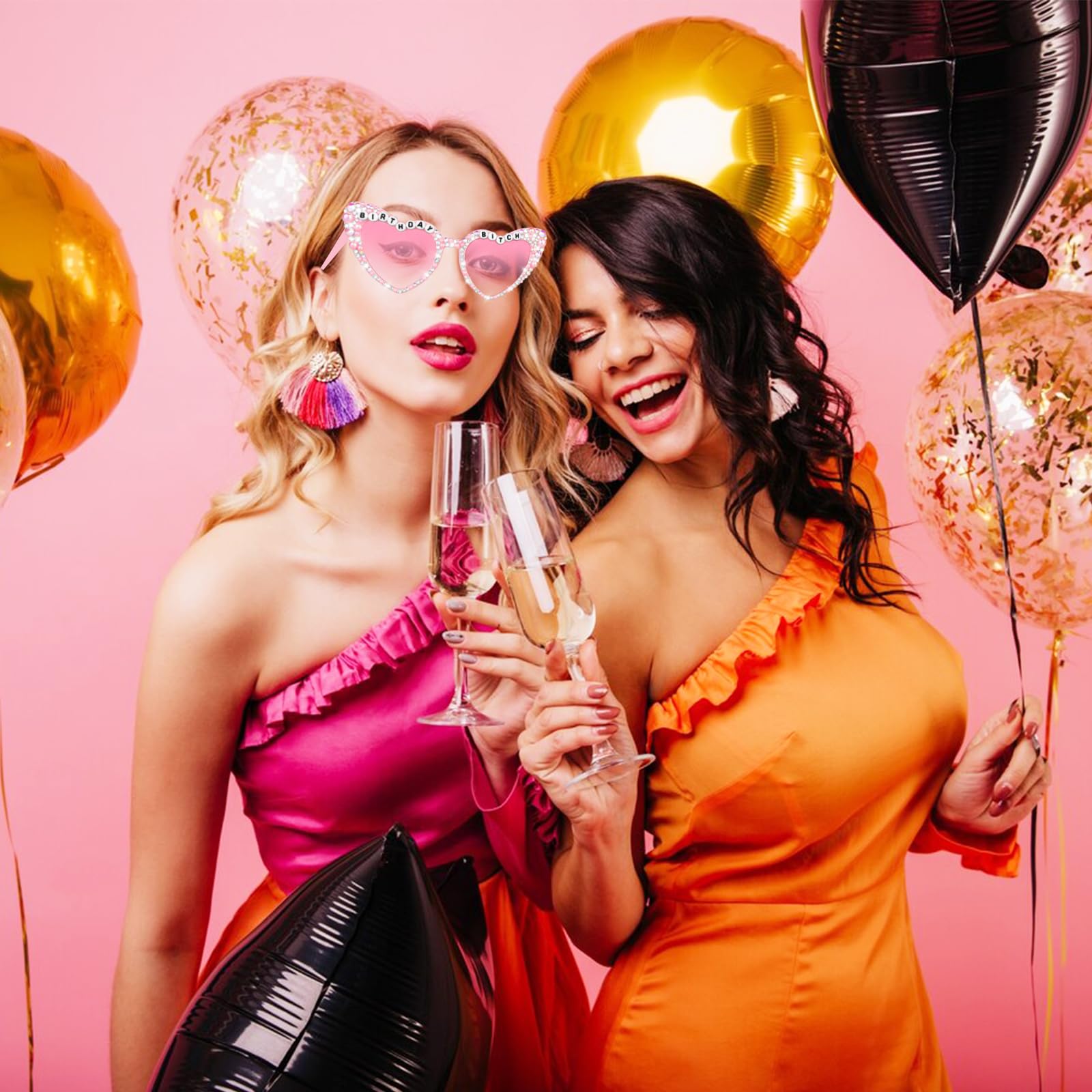 Birthday Girl Sunglasses for Women - Pink Party Glasses, Fun Birthday Accessories & Gifts | Perfect for Bachelorette Parties, Birthday Celebrations & Girls' Night Out